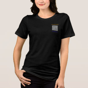 Personalised QR Code Custom Text Business Example Tri-Blend Shirt
