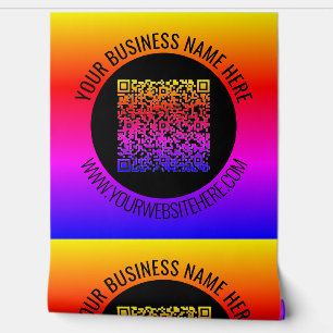 Personalised QR Code Custom Text Your Business Wallpaper