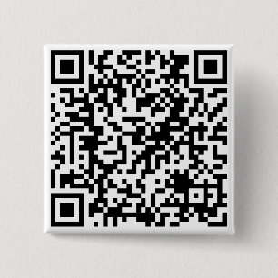 Personalised QR Code Custom URL Square 15 Cm Square Badge