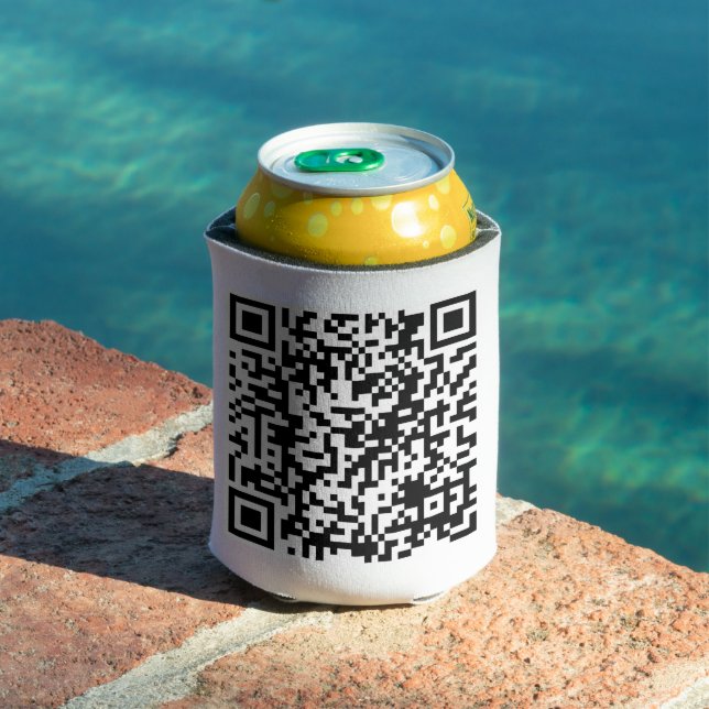 Personalised QR Code Custom URL Square Can Cooler (In Situ Pool)