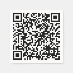 Personalised QR Code Custom URL Square Napkin