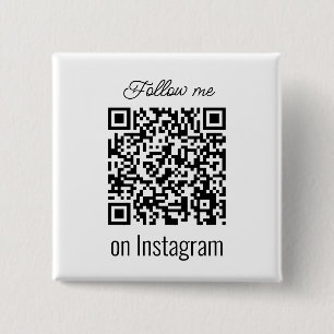 Personalised QR Code Follow Me Social Media Button