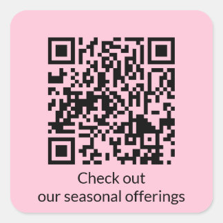 Personalised QR Code Generate URL Square Sticker