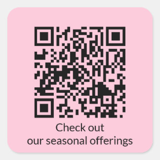 Personalised QR Code Generate URL Square Sticker