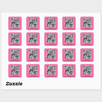 Personalised QR Code Generate URL Square Sticker