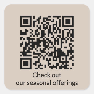 Personalised QR Code Generate URL Square Sticker