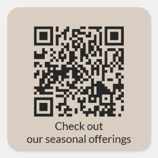 Personalised QR Code Generate URL Square Sticker