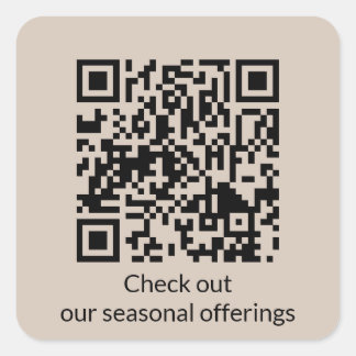 Personalised QR Code Generate URL Square Sticker