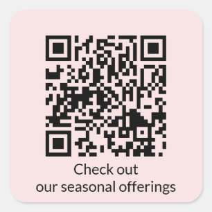 Personalised QR Code Generate URL Square Sticker