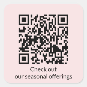 Personalised QR Code Generate URL Square Sticker