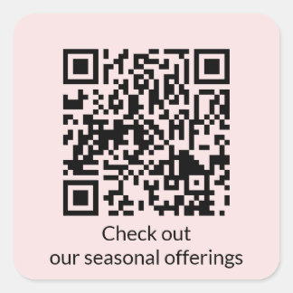 Personalised QR Code Generate URL Square Sticker