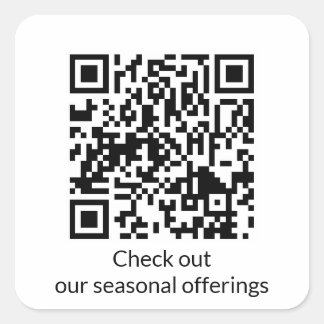 Personalised QR Code Generate URL Square Sticker