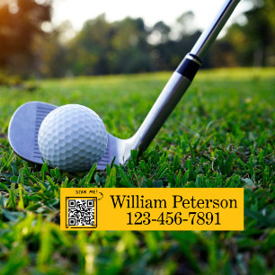 Personalised QR code Golf Club, equipment Labels
