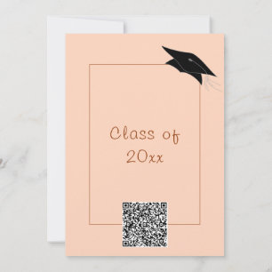Personalised QR Code Graduation Party Invitation