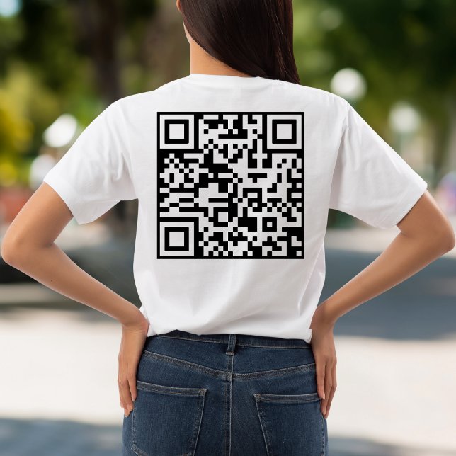 Personalised QR Code Logo Photo Text Add Any Link T-Shirt (Creator Uploaded)