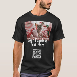 Personalised Qr Code, Photo and Text T-Shirt