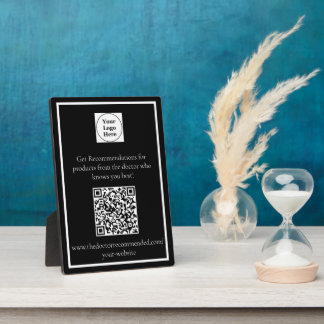 Personalised QR Code Plaque with Easel
