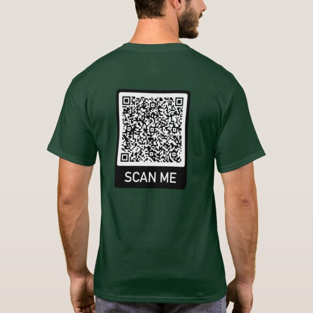 Personalised QR Code Scan Info Your Gift T-Shirt (Back)