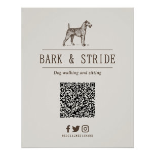 Personalised QR Code Scan to Follow Business Poster