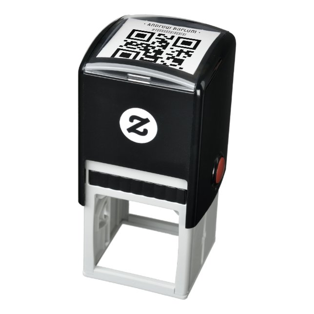 Personalised QR Code Self-Inking Rubber Stamp (Product)