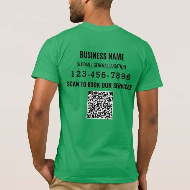 Personalised QR code Social Media Business Event T-Shirt (Back)