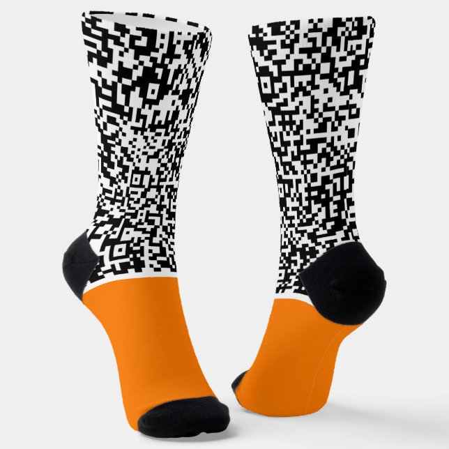 Personalised QR Code Socks Custom Colour (Angled)