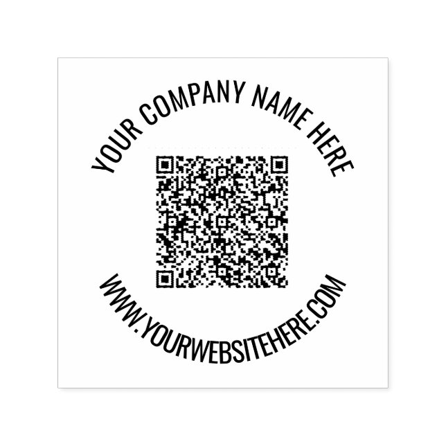 Personalised QR Code Stamp Your Name and Website (Design)
