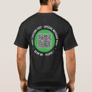 Personalised QR Code T-Shirt Example Custom Text
