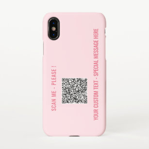 Personalised QR Code Text Message iPhone Case