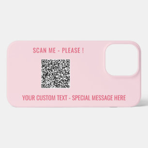 Personalised QR Code Text Message iPhone Case