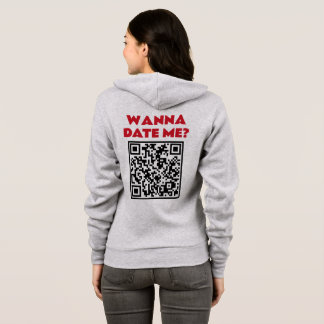 Personalised QR Code – Wanna Date/Marry Me Cool Hoodie