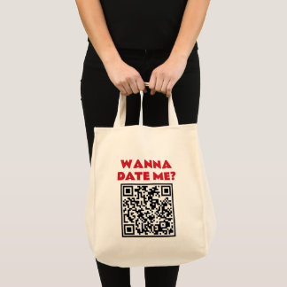 Personalised QR Code – Wanna Date/Marry Me Cool Tote Bag