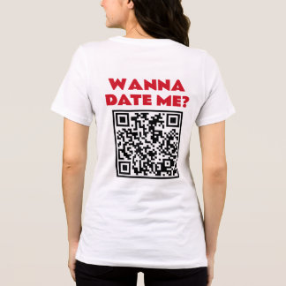 Personalised QR Code – Wanna Date/Marry Me Cool Tri-Blend Shirt