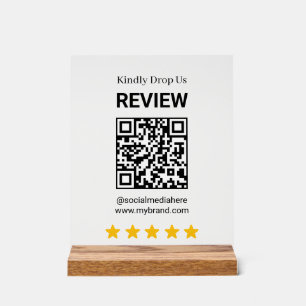 Personalised QR Review Sign for Social Promotion