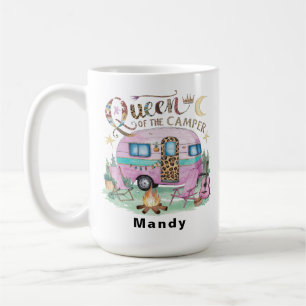Personalised "Queen of the Camper" Glamping Coffee Mug