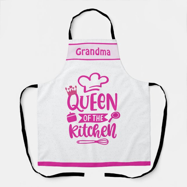 Personalised Queen of the Kitchen  Apron (Front)