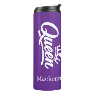 Personalised Queen With Crown Thermal Tumbler