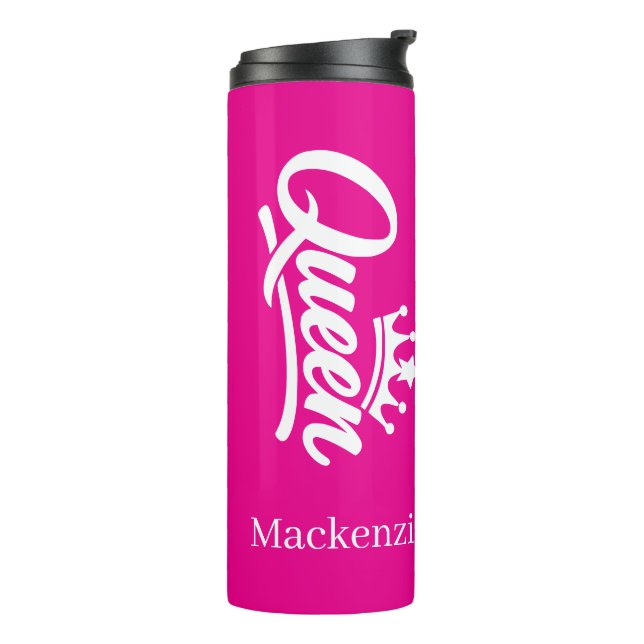 Personalised Queen With Crown Thermal Tumbler (Rotated Left)