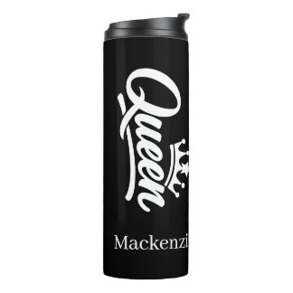 Personalised Queen With Crown Thermal Tumbler