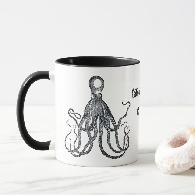 Personalised Quirky Octopus Mug (With Donut)