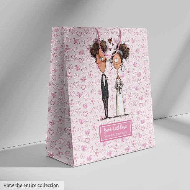 Personalised Quirky Wedding Gift Bag Humour Style (Personalized Quirky Wedding Gift Bag Humor Style)