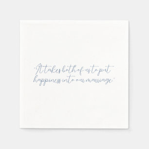 Personalised Quote or Song Lyric Wedding Napkin