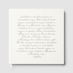 Personalised quote poem wedding vows guest book