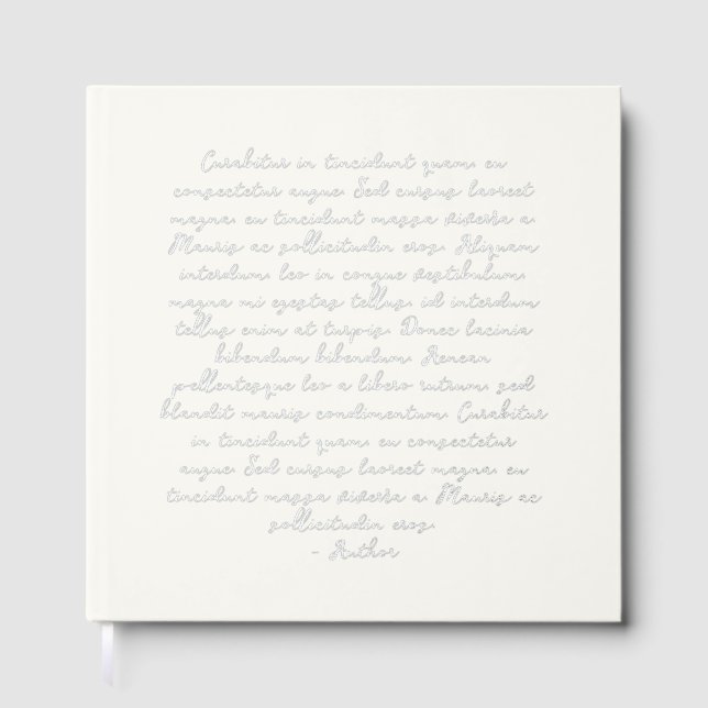 Personalised quote poem wedding vows guest book (Front)