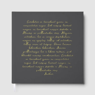 Personalised quote poem wedding vows guest book