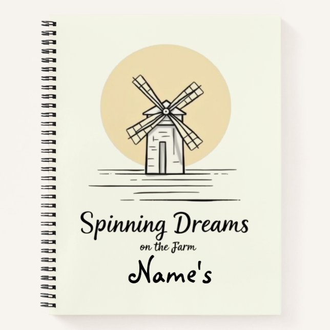 Personalised Quote Rustic Notebook (Front)