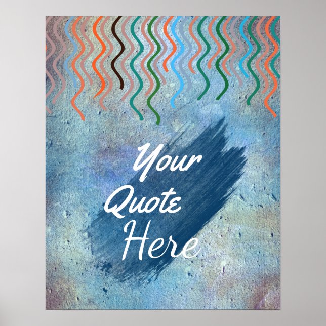Personalised Quote Vintage Swirl Custom Poster (Front)