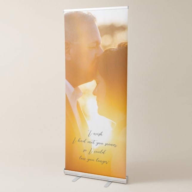 Personalised Quote Wedding Photo Retractable Banner (3/4)