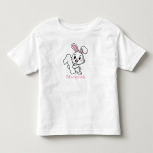   Personalised Rabbit Baby Boy First Birthday  Toddler T-Shirt