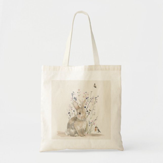 Personalised Rabbit Bedtime Stories Bag (Front)